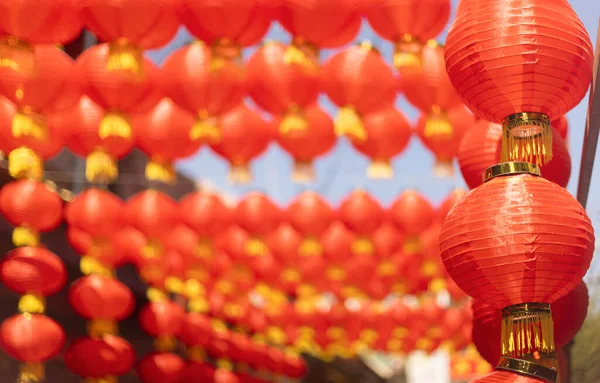 Chinese Nieuwjaar Lantaarn Chinatown Gebied — Stockfoto