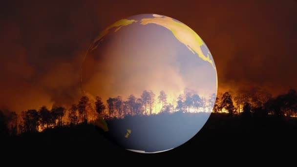 Rendering Dei Cambiamenti Climatici Del Riscaldamento Globale Motore Delle Tendenze — Video Stock