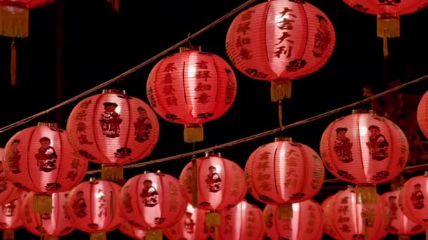 Tahun Baru Cina Lentera Daerah Chinatown — Stok Video