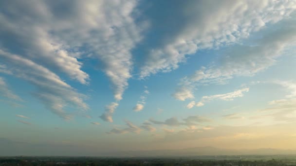 Time Lapse Cloud Running Morning Sky Chiang Mai Thailandia — Video Stock