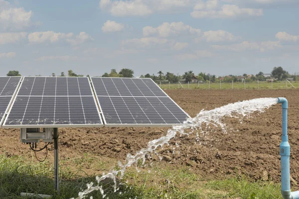 Zonnepaneel Voor Waterpomp Landbouw — Stockfoto