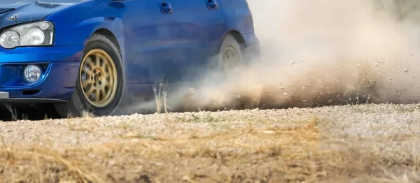 Rally Závodní Auto Prašné Dráze — Stock fotografie