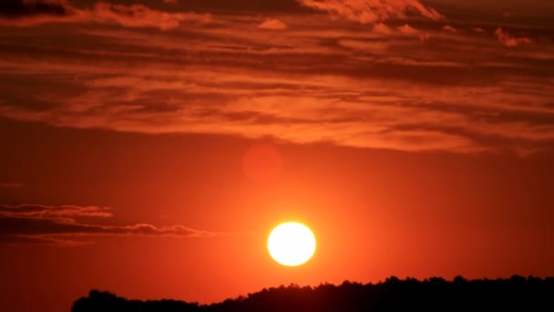 Червоний захід сонця — стокове відео
