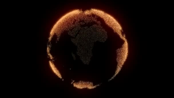 地球橙色发光 — 图库视频影像