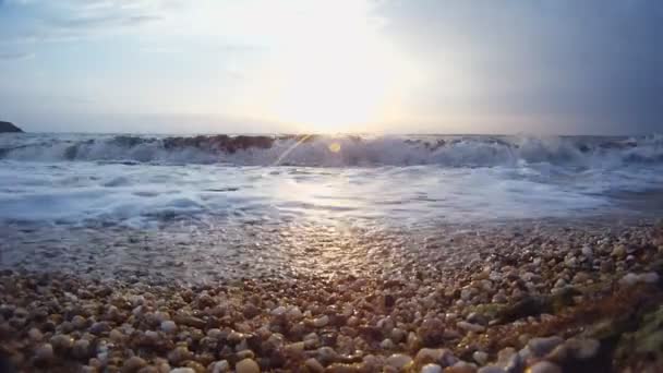 Zonsondergang op zee — Stockvideo