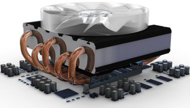 Radyatör üzerinde CPU fan