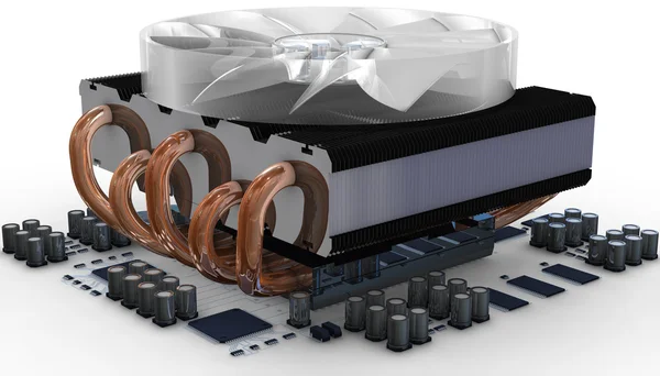 Radyatör üzerinde CPU fan