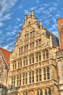 Gent, Belçika tarihi merkezinde güzel Ortaçağ yapı
