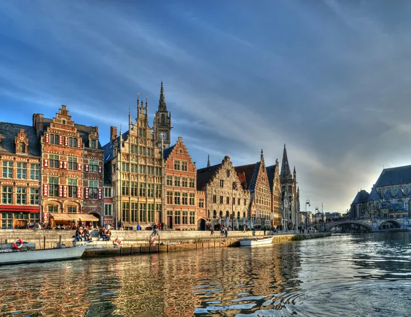 Historické centrum města gent, Belgie — Stock fotografie