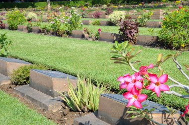 Ölüm tren Tayland mezarlığı