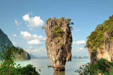 Tayland 'da Phuket yakınlarındaki Ko Tapu Adası tepesinden görüntü