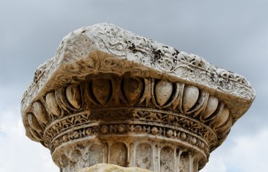 Column with relief in Rome, Italy clipart
