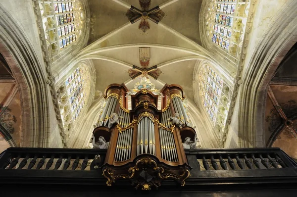 Interior de la iglesia católica en Bélgica, Bruselas — Foto de Stock