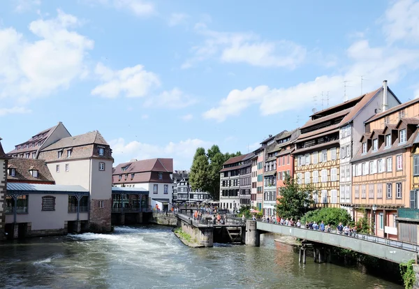 Panorama dzielnicy petit france w Strasburgu — Zdjęcie stockowe