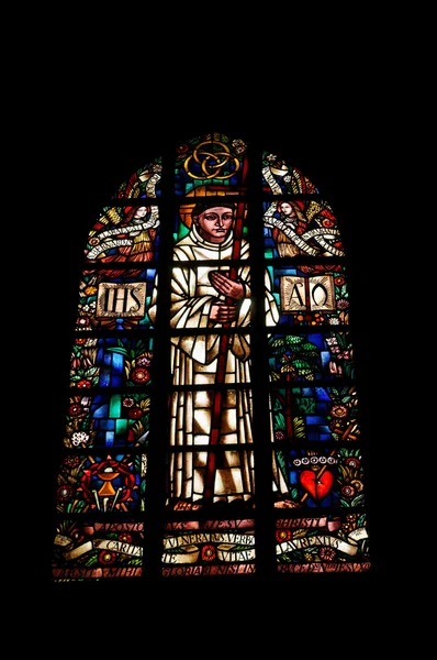 Okno w abbaye de la cambre w Brukseli — Zdjęcie stockowe