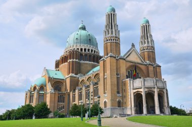 Koekelberg basilica is one of architectural symbols of Brussels clipart