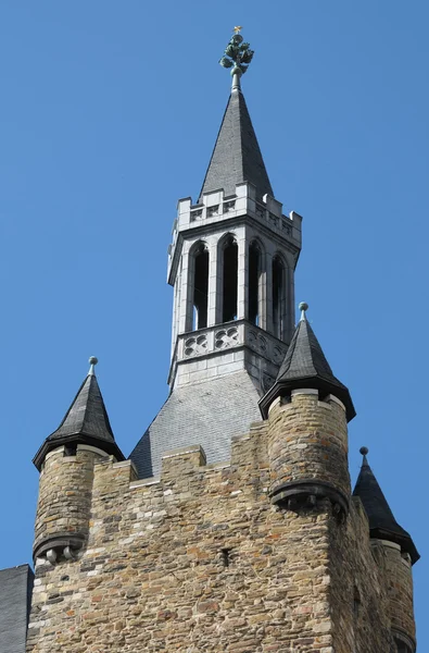 Středověká věž v německé město aachen — Stock fotografie