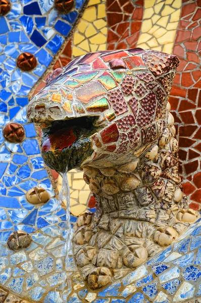 Dragon fountain in Park Guell — Stock Photo, Image