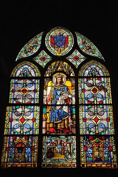 Stained glass window in Eglise St Germain l'Auxerrois — Stock Photo, Image