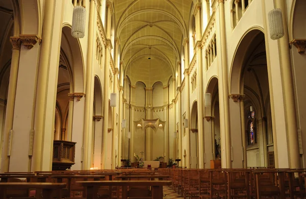 Interior of St. Alphonse church on July 27, 2008 in Luxembourg — Stock Photo, Image