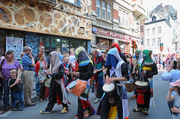 Parada zinneke 22 maja 2010 r. w Brukseli, Belgia — Zdjęcie stockowe