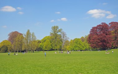güzel havanın tadını çıkarmak şehir parc vakit geçirmek