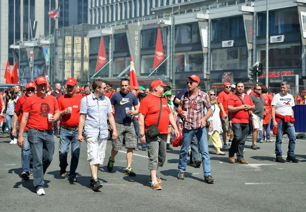 Demonstration mot åtstramningar — Stockfoto