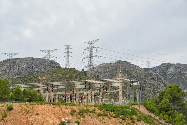 Yüksek gerilim enerji santrali — Stok fotoğraf