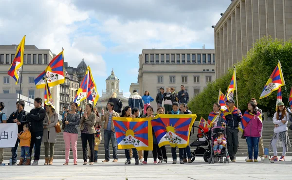 Comunidade tibetana se manifesta pela liberdade do Tibete — Fotografia de Stock