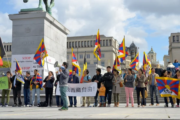 Comunidade tibetana se manifesta pela liberdade do Tibete — Fotografia de Stock