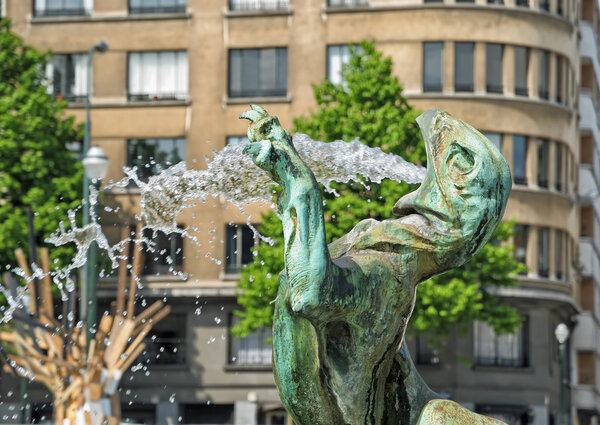 Fountain of Jules Anspach in Brussels