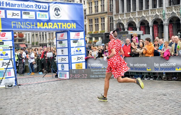 Brussel-marathon en halve marathon — Stockfoto