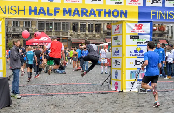 Maratón de Bruselas y media maratón — Foto de Stock