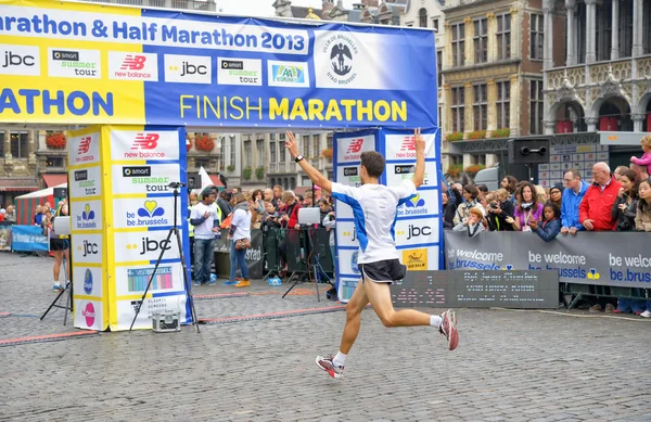 Brussel-marathon en halve marathon — Stockfoto