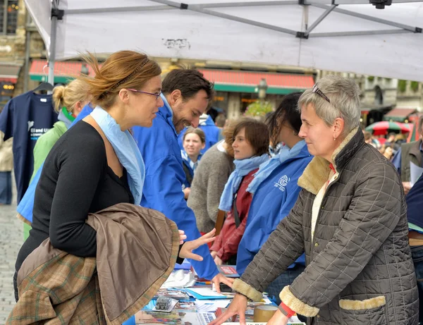 VN-dag op de grote markt — Stockfoto