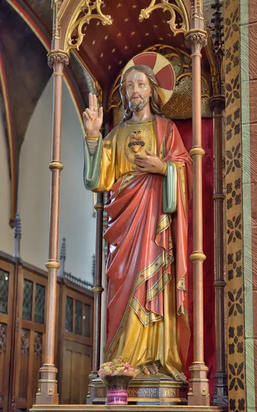 Estátua de Jesus em Sint-Bartholomeuskerk — Fotografia de Stock