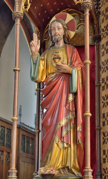 Posąg Jezusa w sint-bartholomeuskerk — Zdjęcie stockowe