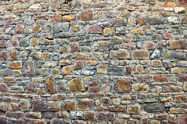 Gray stones of medieval wall in historical center of Huy — Stock Photo, Image