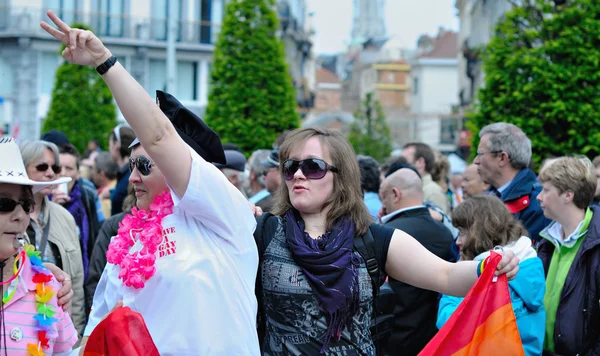 Gay pride-paraden i Bryssel — Stockfoto