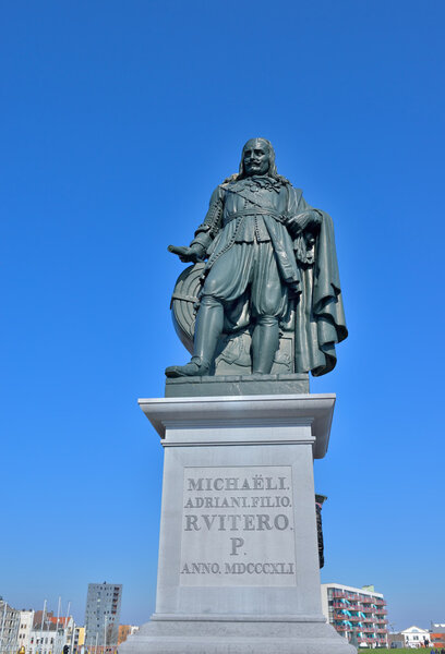 Memorial of 17th century admiral in Netherlands Michiel de Ruyter