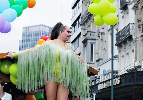 Activists of Gay Pride Parade participate in annual defile — Stock Photo, Image