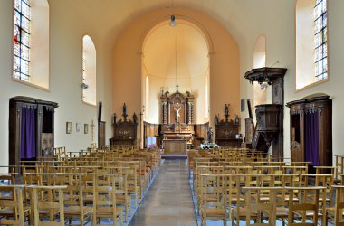 Interior of Saint Jean-Baptiste Parish church, commune Braine-le-Comte in Walloon clipart