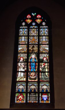 vitray pencere Kilisesi saint gery öncesi-le-comte, Belçika,