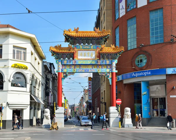 Belépés a Chinatown, Antwerpen — Stock Fotó