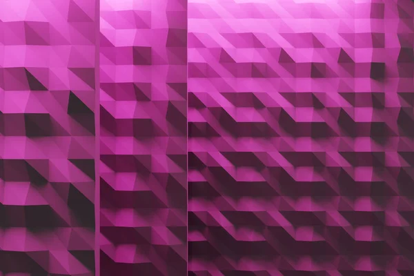 Αφηρημένη Πολυγωνικό Ψηφιδωτό Φόντο Κορυφή Φωτίζεται Ροζ Νέον Φως Καθιστούν — Φωτογραφία Αρχείου