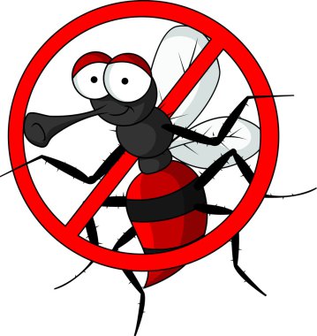 Stop mosquito cartoon clipart