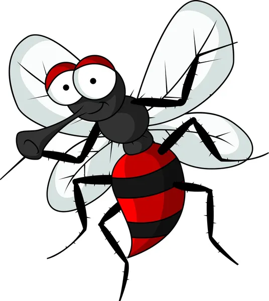 蚊の漫画 — ストックベクタ