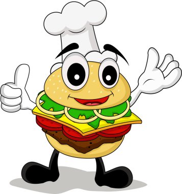 komik karikatür Şef burger