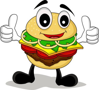 komik karikatür Şef burger