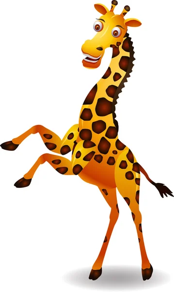 Drôle de dessin animé girafe — Image vectorielle